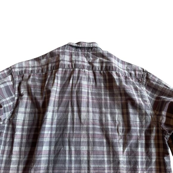 John Varvatos Plaid Button-Down Shirt Long Sleeve 100% Cotton Purple Size Large - Picture 8 of 13